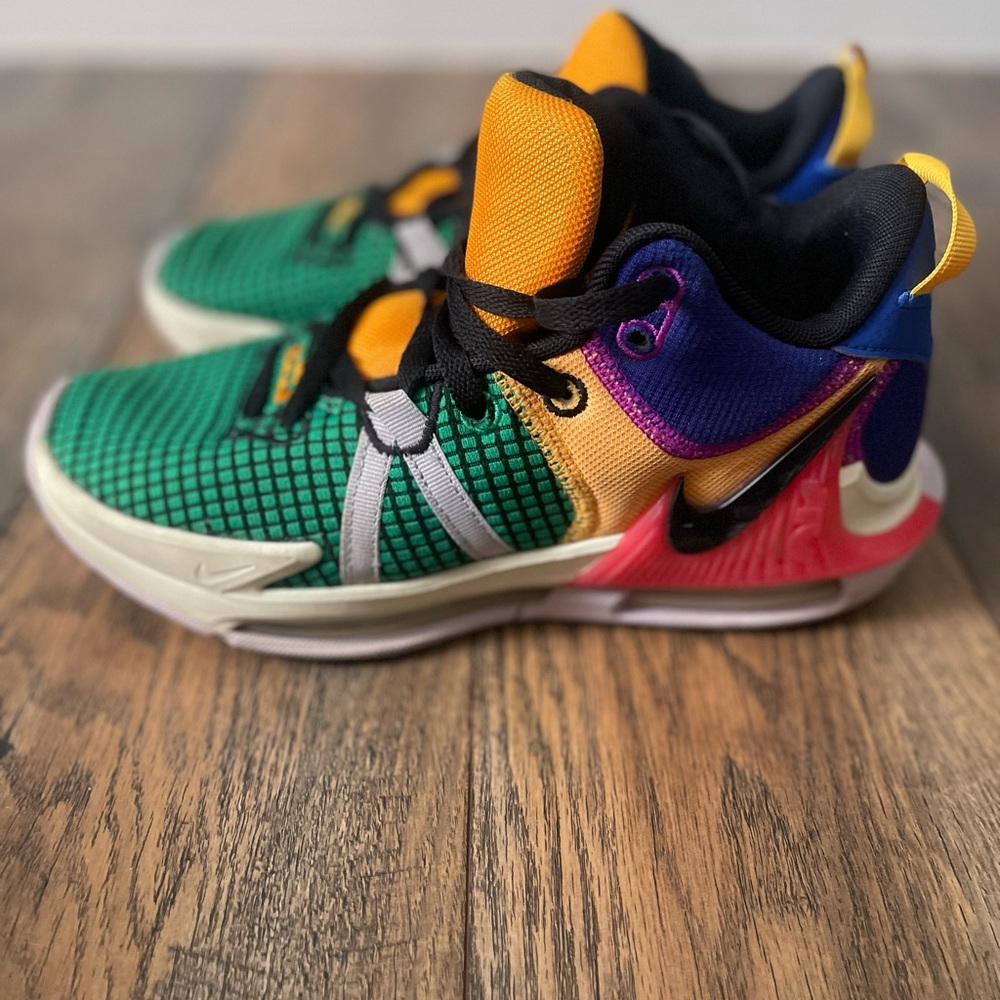 Nike LeBron Witness Multicolor Kids Sneakers - Green, Yellow, Pink, Blue